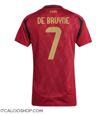 Belgio Kevin De Bruyne #7 Prima Maglia Femmina Europei 2024 Manica Corta